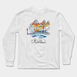 City view of Amsterdam Long Sleeve T-Shirt